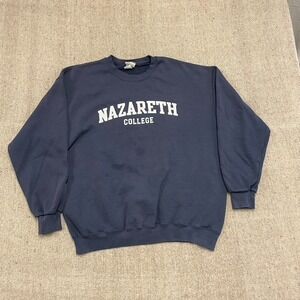 vintage Nazareth College sweatshirt mens xl Blue 1990s USA Lee